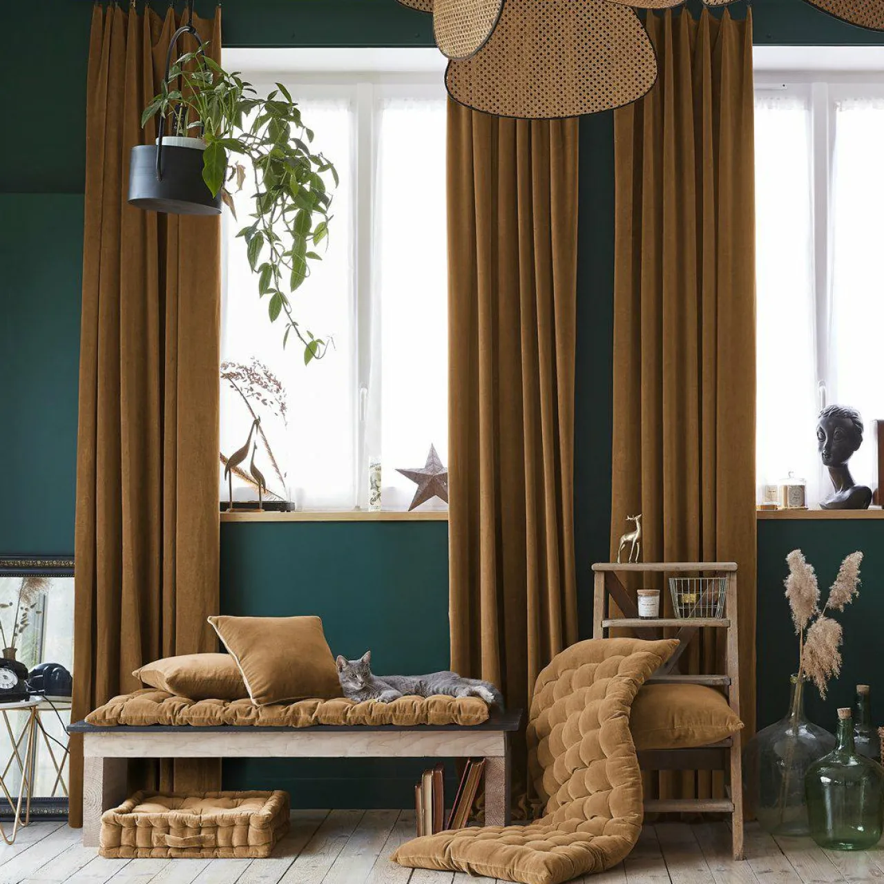 Coussin De Sol|EMINZA Matelas de sol velours de coton (60 x 120 cm) Victor Camel