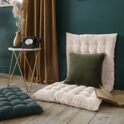 Coussin De Sol|EMINZA Matelas de sol velours de coton (60 x 120 cm) Victor pampa Beige