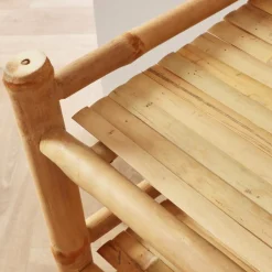 Meuble Salle De Bain|Rangement D'Entrée|EMINZA Meuble de rangement dressing avec crochets en bambou (70 x H190 cm) Hanoï Naturel