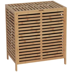 Meuble Salle De Bain|Panier Et Organisateur|TENDANCE Meuble panier à linge en bambou (53 x H60 cm) Harmonie Naturel
