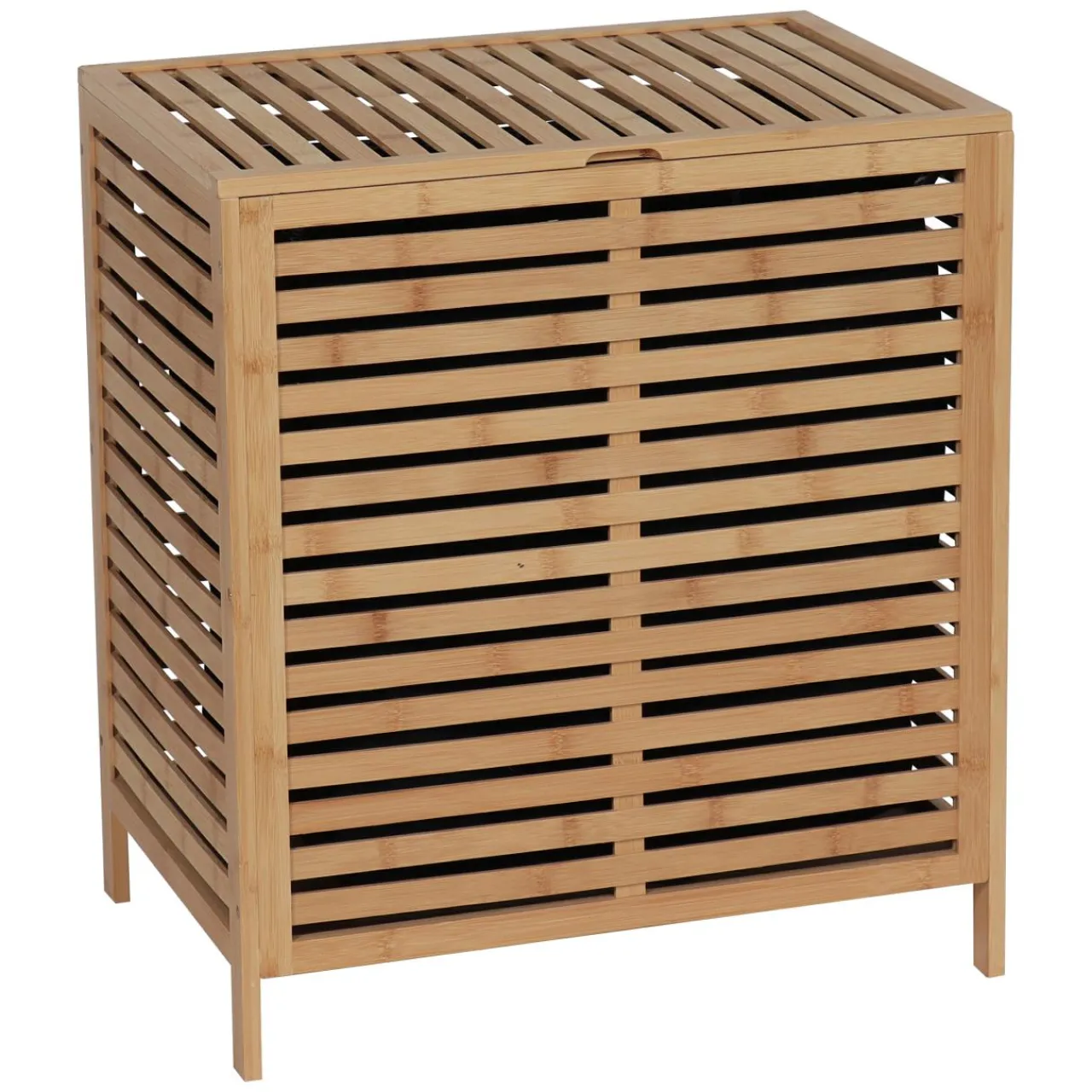 Meuble Salle De Bain|Panier Et Organisateur|TENDANCE Meuble panier à linge en bambou (53 x H60 cm) Harmonie Naturel