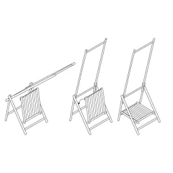 Meuble Salle De Bain|Rangement D'Entrée|EMINZA Meuble portant pliable avec penderie en bambou (H176 cm) Hanoï Naturel