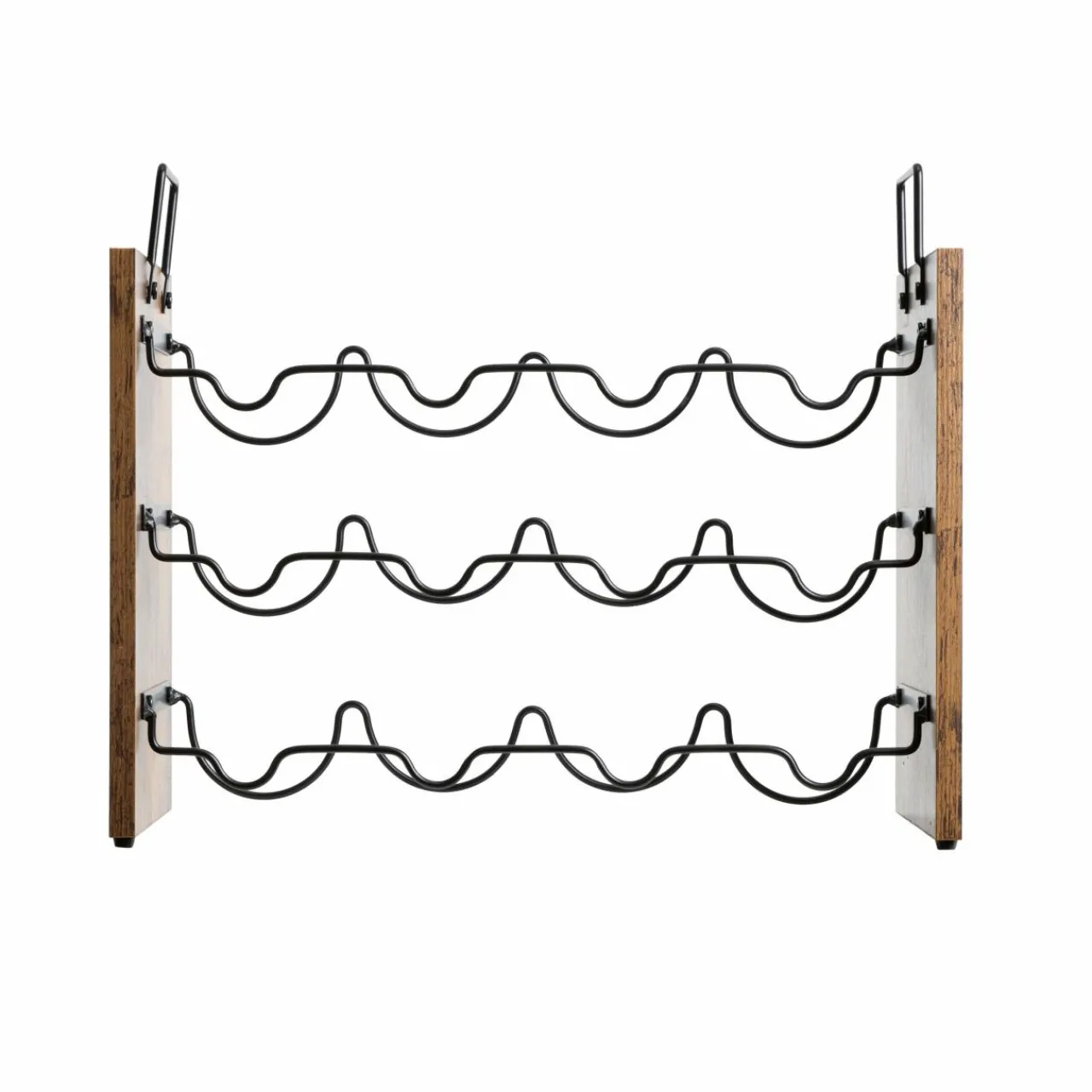 Range Bouteilles|EMINZA Meuble range-bouteilles industriel 12 emplacements (H40 cm) Lucas Noir