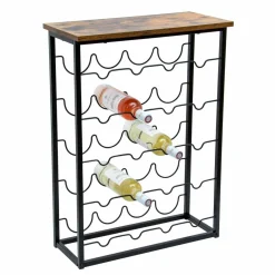 Range Bouteilles|EMINZA Meuble range-bouteilles industriel 20 emplacements (H74 cm) Victor Noir