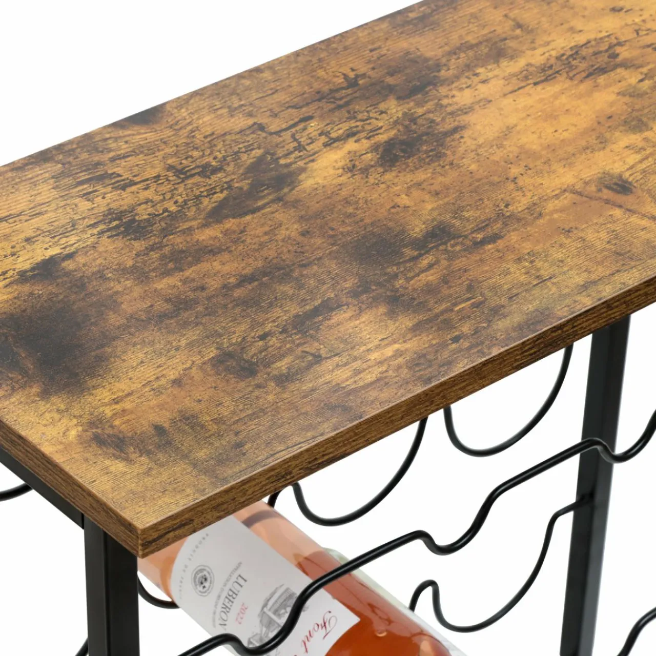 Range Bouteilles|EMINZA Meuble range-bouteilles industriel 20 emplacements (H74 cm) Victor Noir