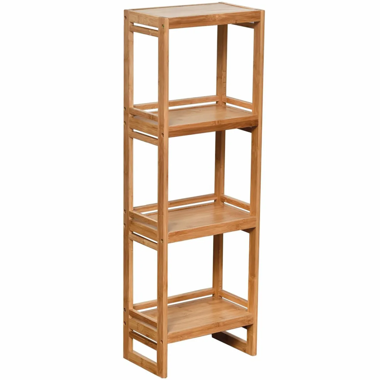 Meuble Salle De Bain|Rangement Salle De Bain|TENDANCE Meuble rangement 4 étagères (33 x H100 cm) Anako Naturel