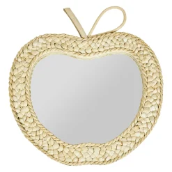 Miroir|OSTARIA Miroir mural corde tressée (30 x 32 cm) Pomme Beige
