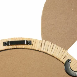 Objet Déco Enfant|OSTARIA Miroir mural en rotin (H43 cm) Petit Lapin Naturel