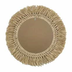 Miroir|EMINZA Miroir mural rond en fibres les (D50 cm) Makira Beige Naturel