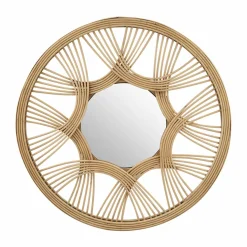 Miroir|EMINZA Miroir mural rotin rond (D45 cm) Honiara Naturel
