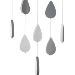 Objet Déco Enfant|Atmosphera createur d'interieur for kids Mobile bébé bois et coton (H57.5 cm) Nuage Gris