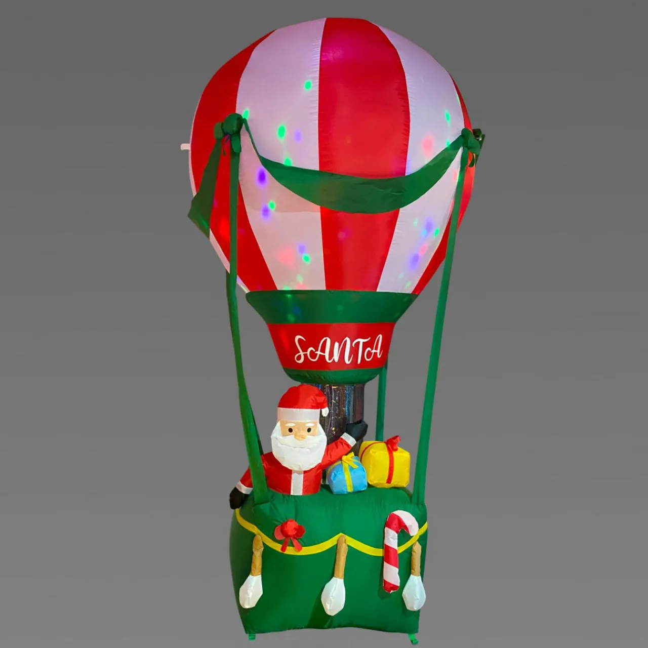Personnage, Objet Grand Format|Père Noël, Animaux Et Personnage|KOOPMAN Montgolfière et Père Noël gonflable (H210 cm) Santa Claus Multicolore
