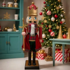 Personnage, Objet Grand Format|Père Noël, Animaux Et Personnage|EMINZA Musicien Casse-noisette (H160 cm) musical et animé Pavel Rouge