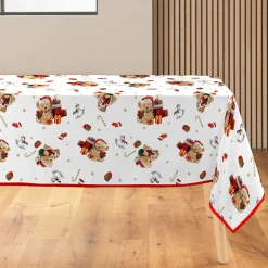 Nappe Et Chemin De Table|douceur d'intu017drieur Nappe de Noël rectangulaire anti tache (150 x 300 cm) Oursons Rouge