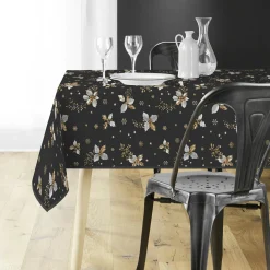 Nappe Et Chemin De Table|Douceur d interieur Nappe de Noël rectangulaire (150 x 300 cm) Guido Gris Anthracite