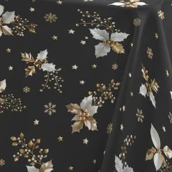 Nappe Et Chemin De Table|Douceur d interieur Nappe de Noël rectangulaire (150 x 300 cm) Guido Gris Anthracite