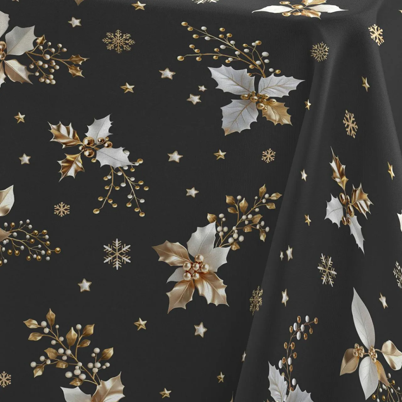 Nappe Et Chemin De Table|Douceur d interieur Nappe de Noël rectangulaire (150 x 300 cm) Guido Gris Anthracite