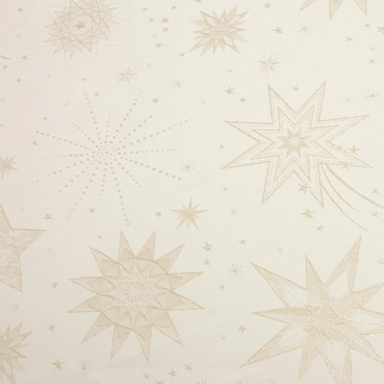 Nappe Et Chemin De Table|JJA Nappe de Noël rectangulaire (360 x 140 cm) Nuit étoilée et doré Beige