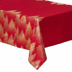 Nappe Et Chemin De Table|Feeric Lights & Christmas Nappe de Noël rectangulaire (140 x 360 cm) Sapin Rouge