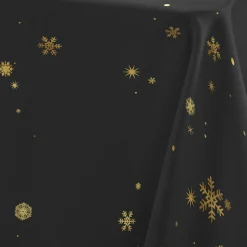 Nappe Et Chemin De Table|Douceur d interieur Nappe de Noël rectangulaire (150 x 240 cm) Constellation et doré Noir