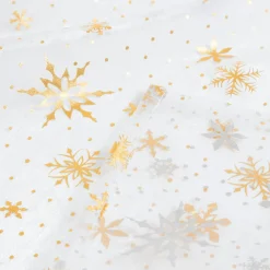 Nappe Et Chemin De Table|JJA Nappe de Noël rectangulaire (140 x 360 cm) Flocon de neige Blanc