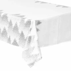 Nappe Et Chemin De Table|Feeric Lights & Christmas Nappe de Noël rectangulaire (140 x 360 cm) Sapin Argent