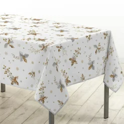 Nappe Et Chemin De Table|Douceur d interieur Nappe de Noël rectangulaire (150 x 240 cm) Guido Blanc