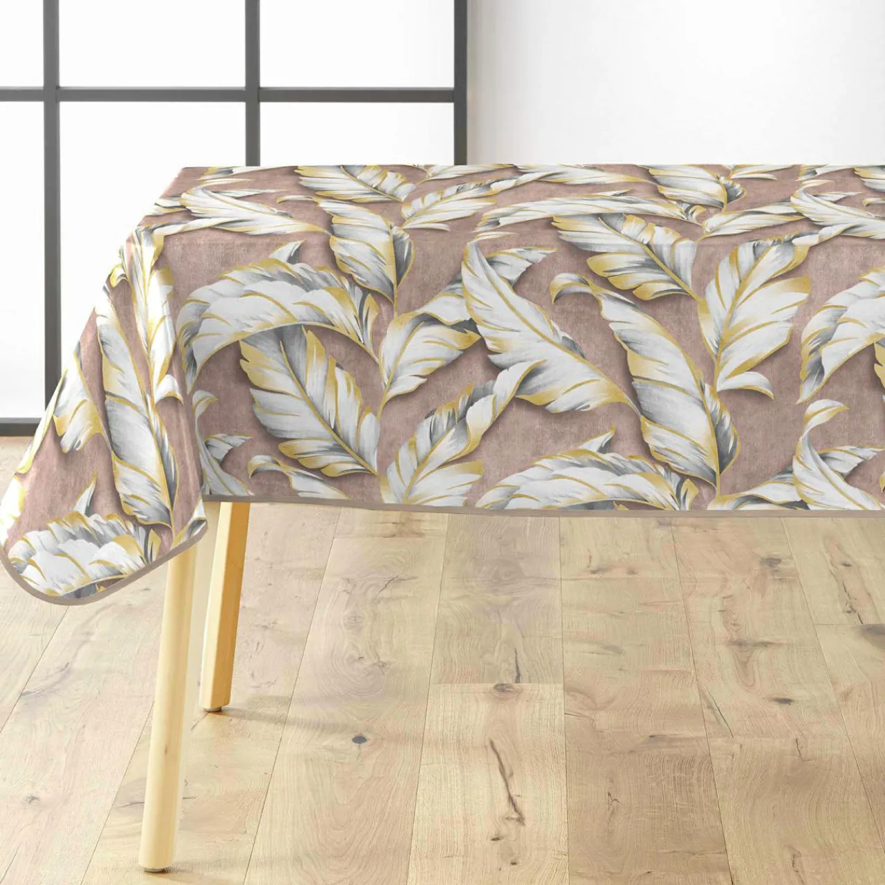 Nappe De Table|douceur d'intu017drieur Nappe enduite PVC rectangulaire imperméable (240 x 140 cm) Ebany Chocolat