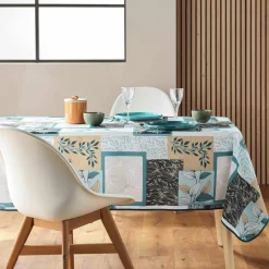 Nappe De Table|douceur d'intu017drieur Nappe rectangulaire anti tache (150 x 240 cm) Faya Vert sauge