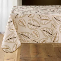Nappe De Table|DOUCEUR D'INTERIEUR Nappe rectangulaire anti tache (150 x 240 cm) Alma Beige