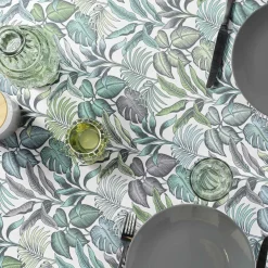 Nappe De Table|douceur d'intu017drieur Nappe rectangulaire anti tache (145 x 240 cm) Stylis e Vert