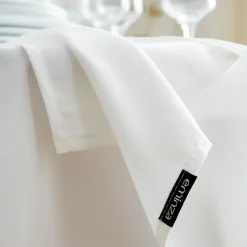 Nappe De Table|EMINZA Nappe rectangulaire anti tache (140 x 300 cm) Elise he Blanc