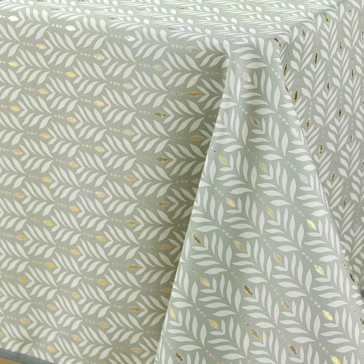 Nappe De Table|douceur d'intu017drieur Nappe rectangulaire anti tache (145 x 240 cm) Piana Vert sauge