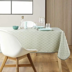 Nappe De Table|douceur d'intu017drieur Nappe rectangulaire anti tache (145 x 240 cm) Piana Vert sauge