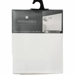 Nappe De Table|ATMOSPHERA Nappe rectangulaire anti tache (150 x 300 cm) Lina Ivoire