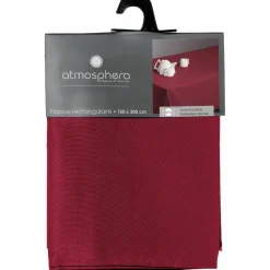 Nappe De Table|ATMOSPHERA Nappe rectangulaire anti tache (150 x 300 cm) Lina Rouge Bordeaux