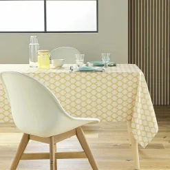Nappe De Table|douceur d'intu017drieur Nappe rectangulaire anti tache (145 x 240 cm) Davia Jaune ocre