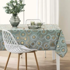 Nappe De Table|douceur d'intu017drieur Nappe rectangulaire antitache (145 x 240 cm) Eclipse Vert sauge