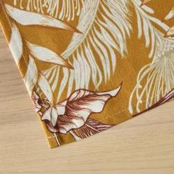 Nappe De Table|EMINZA Nappe rectangulaire coton enduit (150 x 350 cm) Granada Jaune moutarde