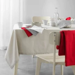 Nappe De Table|DOUCEUR D'INTERIEUR Nappe rectangulaire coton (140 x 240 cm) Charline Beige