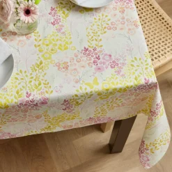 Nappe De Table|EMINZA Nappe rectangulaire coton enduit (150 x 350 cm) Paquerettes Multicolore
