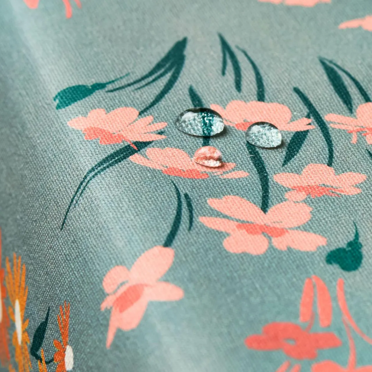 Nappe De Table|EMINZA Nappe rectangulaire coton enduit (150 x 250 cm) Juliette Vert Eucalyptus