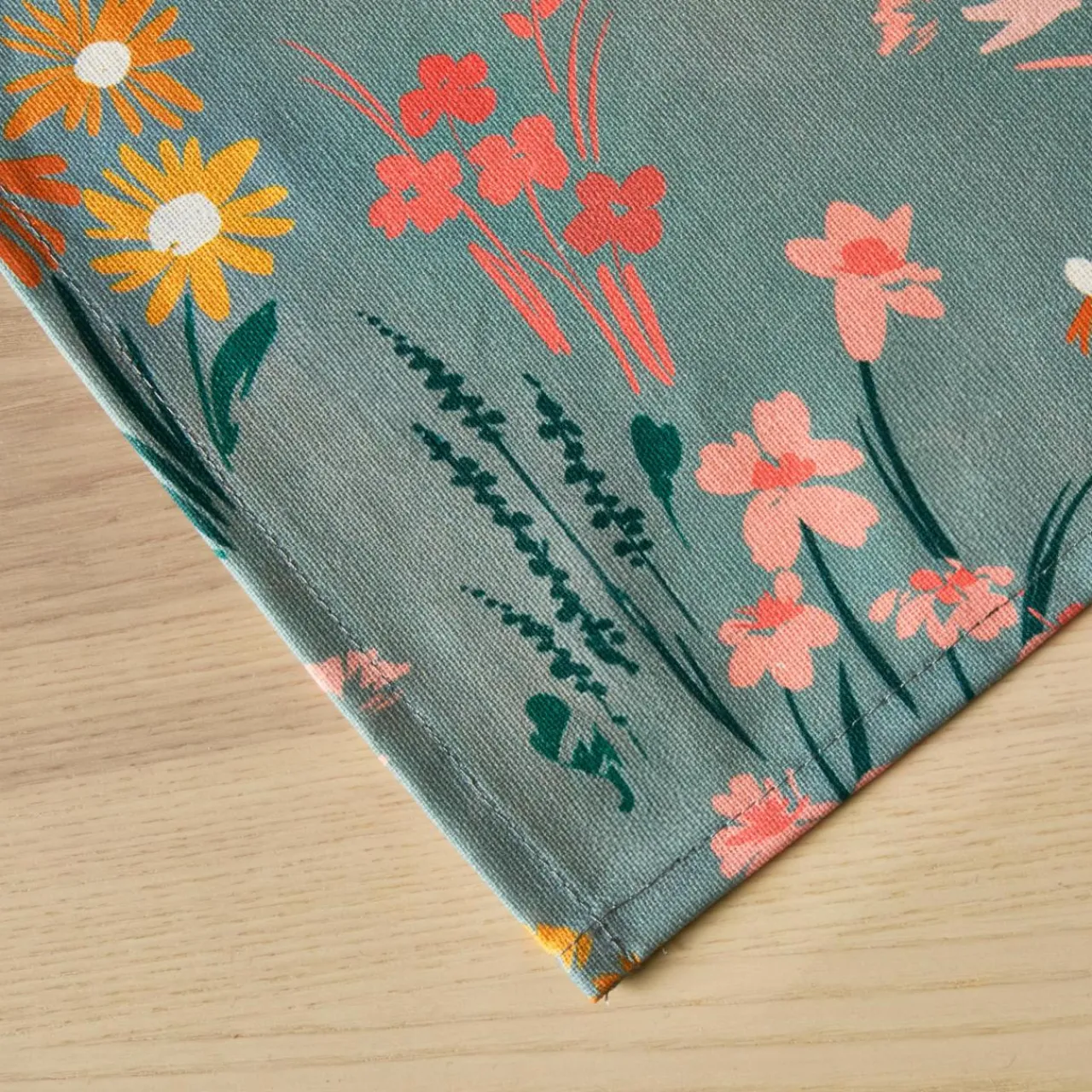 Nappe De Table|EMINZA Nappe rectangulaire coton enduit (150 x 250 cm) Juliette Vert Eucalyptus