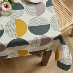 Nappe De Table|EMINZA Nappe rectangulaire coton enduit (150 x 350 cm) Harlem Multicolore