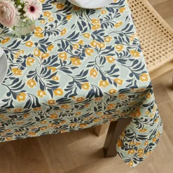 Nappe De Table|EMINZA Nappe rectangulaire coton enduit (150 x 350 cm) Mafalda Multicolore