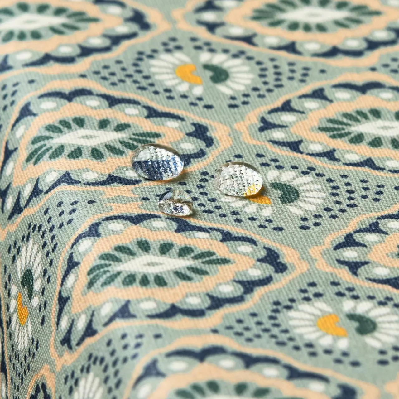 Nappe De Table|EMINZA Nappe rectangulaire coton enduit (150 x 350 cm) Palerme e Vert