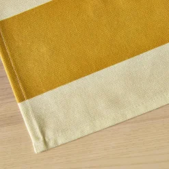 Nappe De Table|EMINZA Nappe rectangulaire coton enduit (150 x 250 cm) Clementine Jaune moutarde
