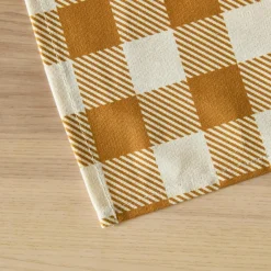 Nappe De Table|EMINZA Nappe rectangulaire coton enduit (150 x 350 cm) Vichy Jaune moutarde