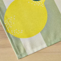 Nappe De Table|EMINZA Nappe rectangulaire coton enduit (150 x 350 cm) Antibes e Vert