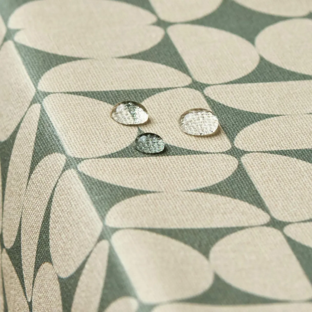 Nappe De Table|EMINZA Nappe rectangulaire coton enduit (150 x 250 cm) Sofia e Vert